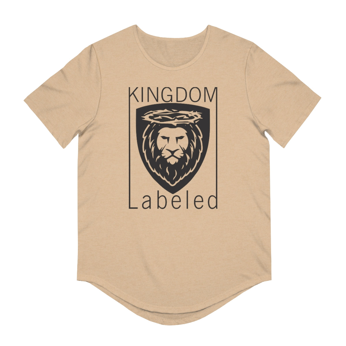 Kingdom Labeled Curved Hem Tee