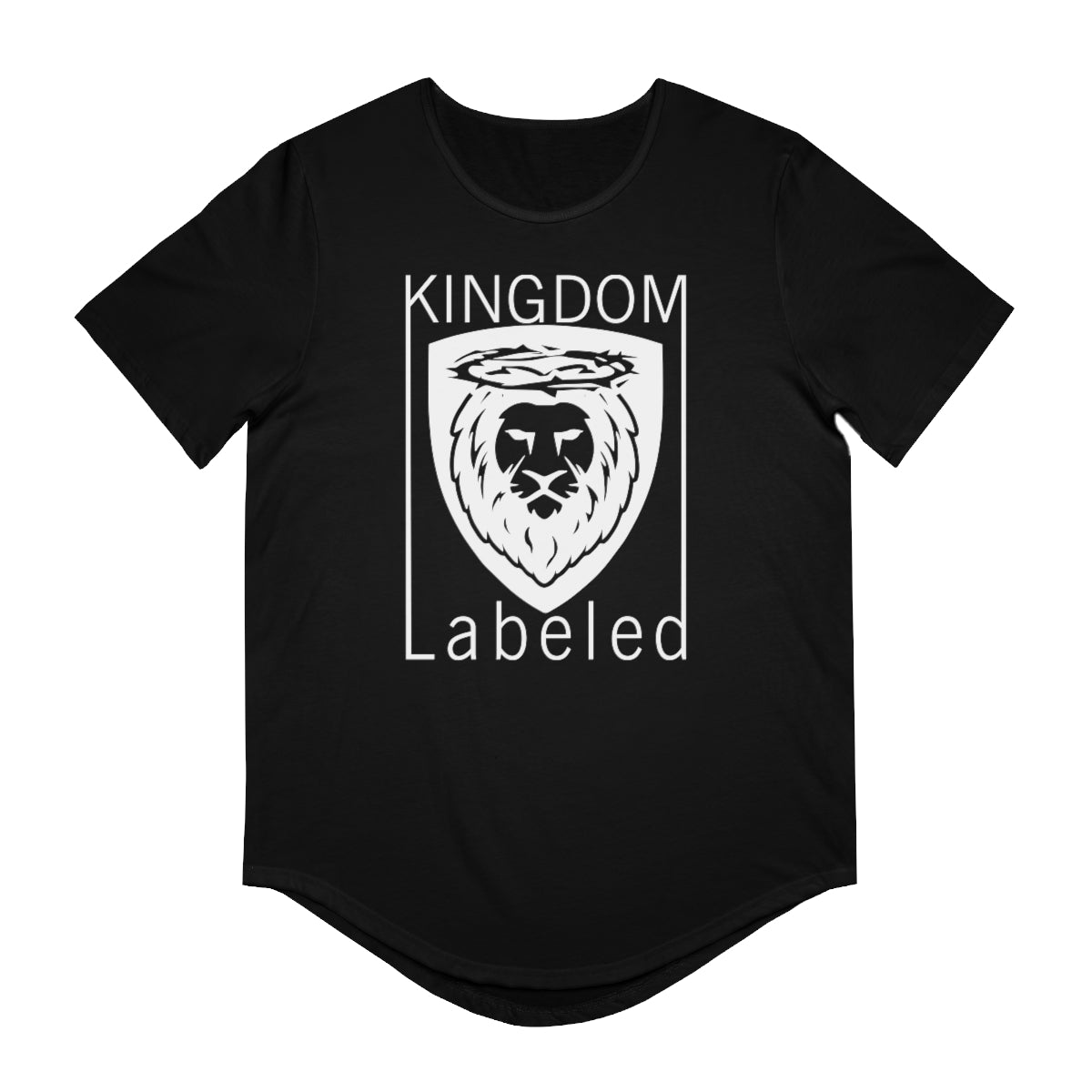 Kingdom Labeled Curved Hem Tee