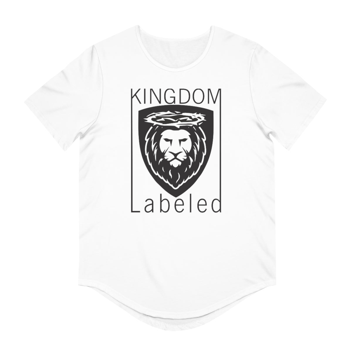 Kingdom Labeled Curved Hem Tee